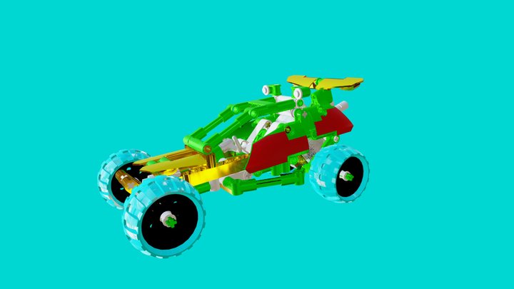 全地形樂高四輪車 3D Model