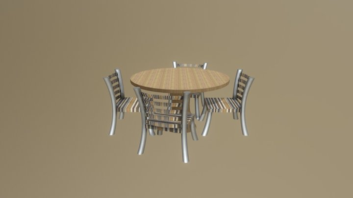 Table- Round 3D Model
