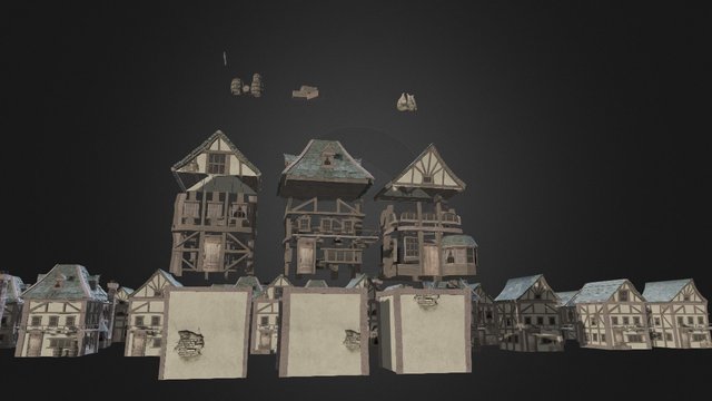 Medieval Houses 3D Model