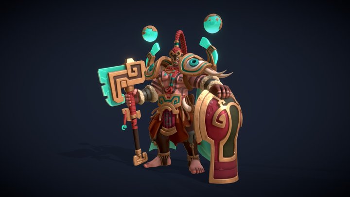 Elephant Spirit Warrior 3D Model