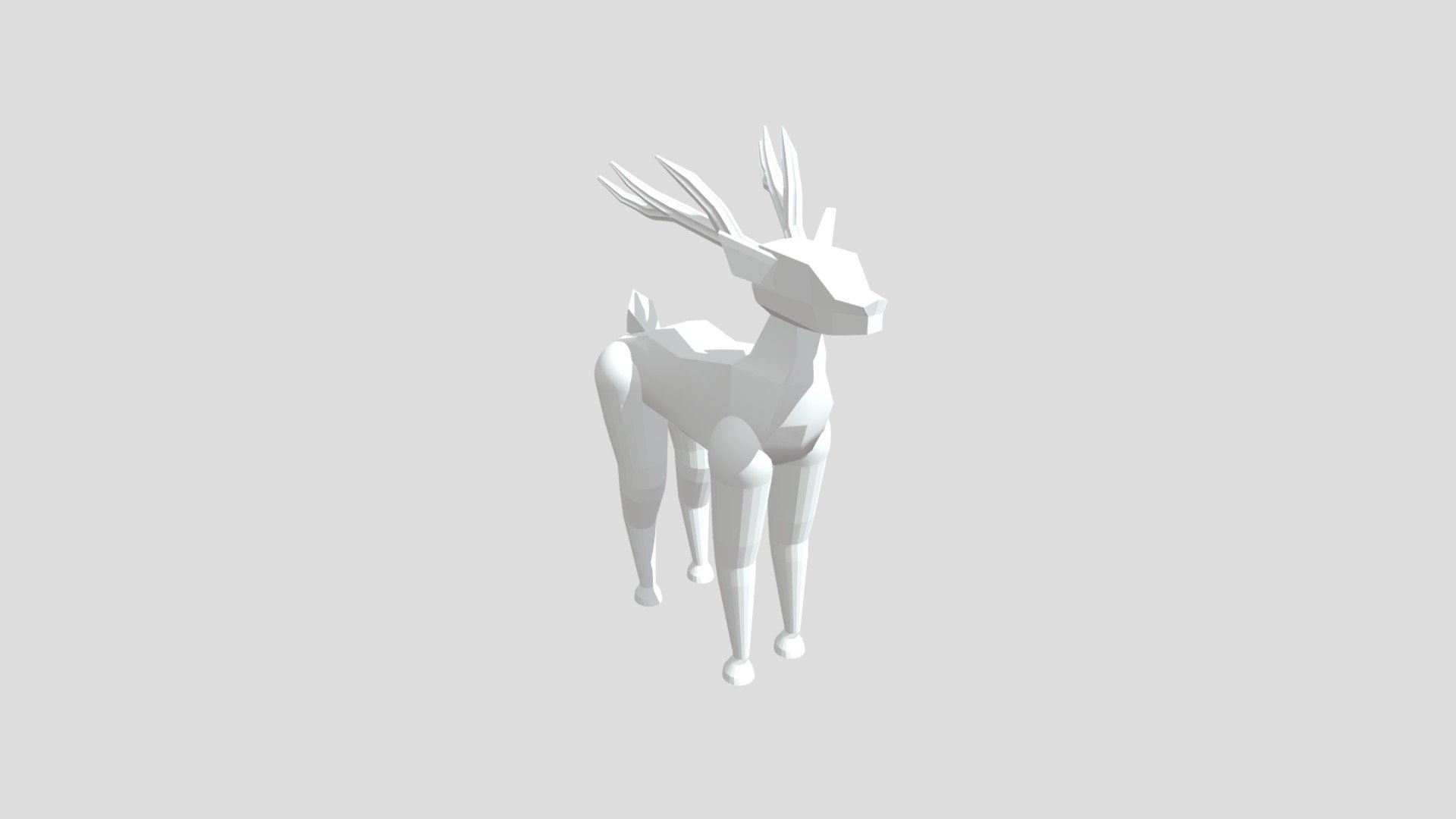 Stag Low Poly - 3D model by sannemarteijn [7a811c8] - Sketchfab