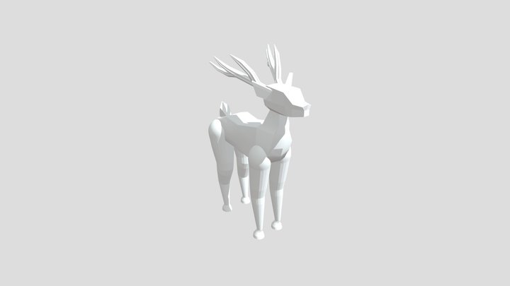 Stag Low Poly 3D Model