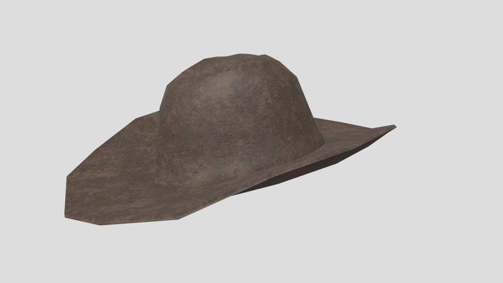 Western Themed Sheriff Hat 3D Model