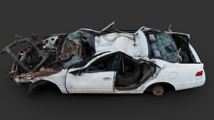 Crushed Car (Raw Scan) 3D Model