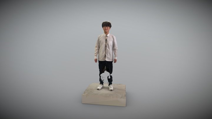 korean student uniform 3D Model