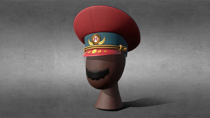 Colonel Super Mario Cap 3D Model