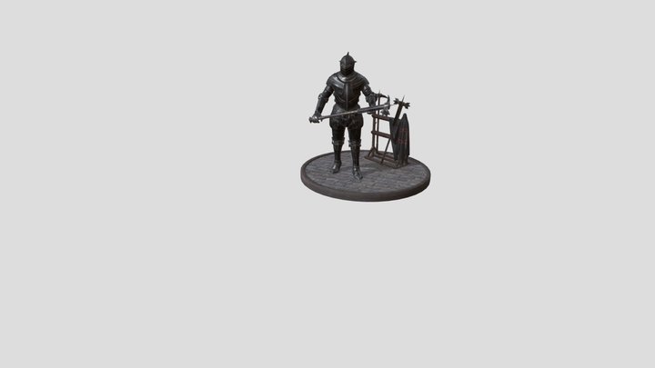 Medieval Dark Knight PBR VR AR 3D Model