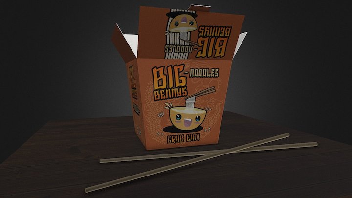 Big Benny's Noodles - Box Model 3D Model