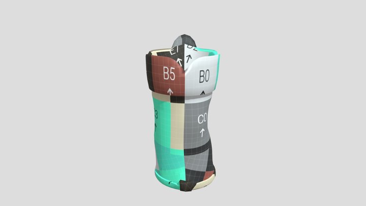 Boot unwrapped 3D Model