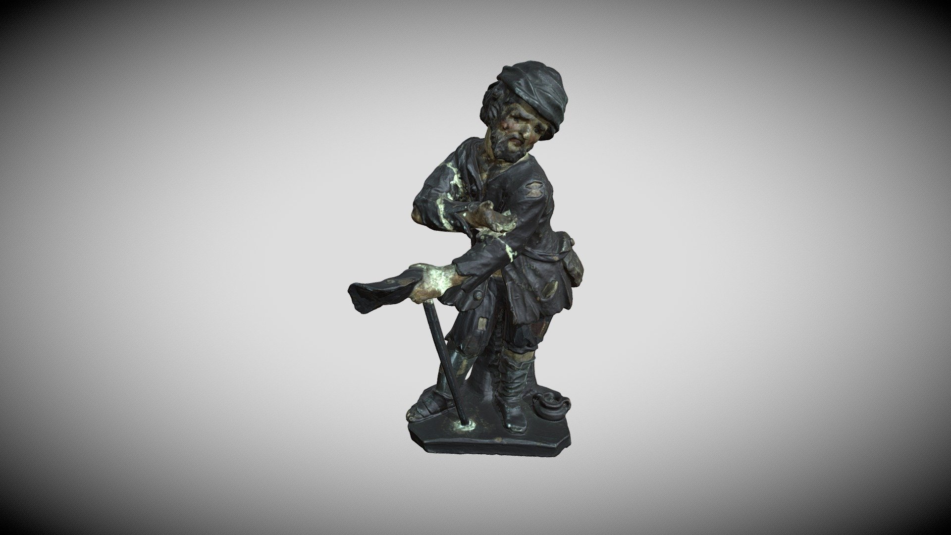 Bedelaar met hoed - Download Free 3D model by meemoo, Flemish institute ...
