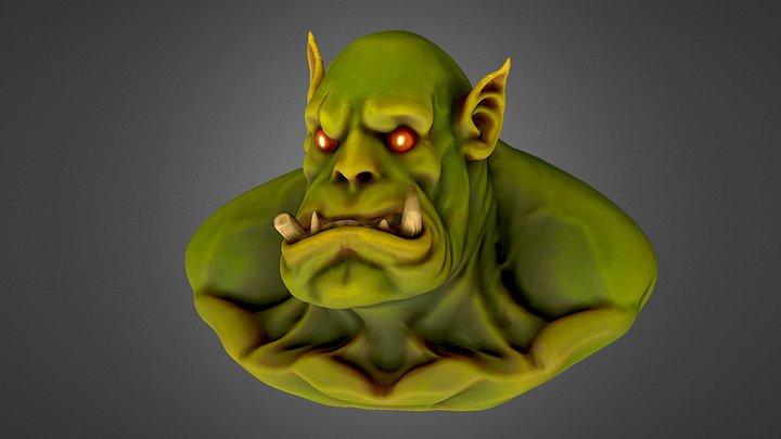 Orc Head 3D Model
