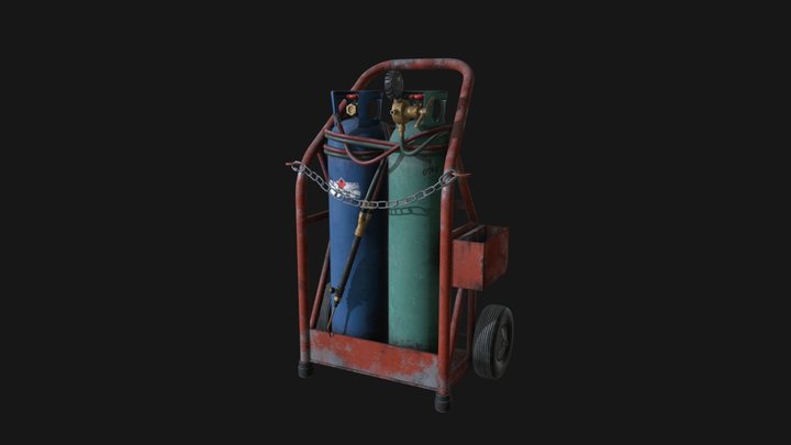 Welding Cart | Texturing 3D Model