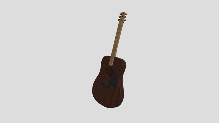 Simple guitar 3D Model
