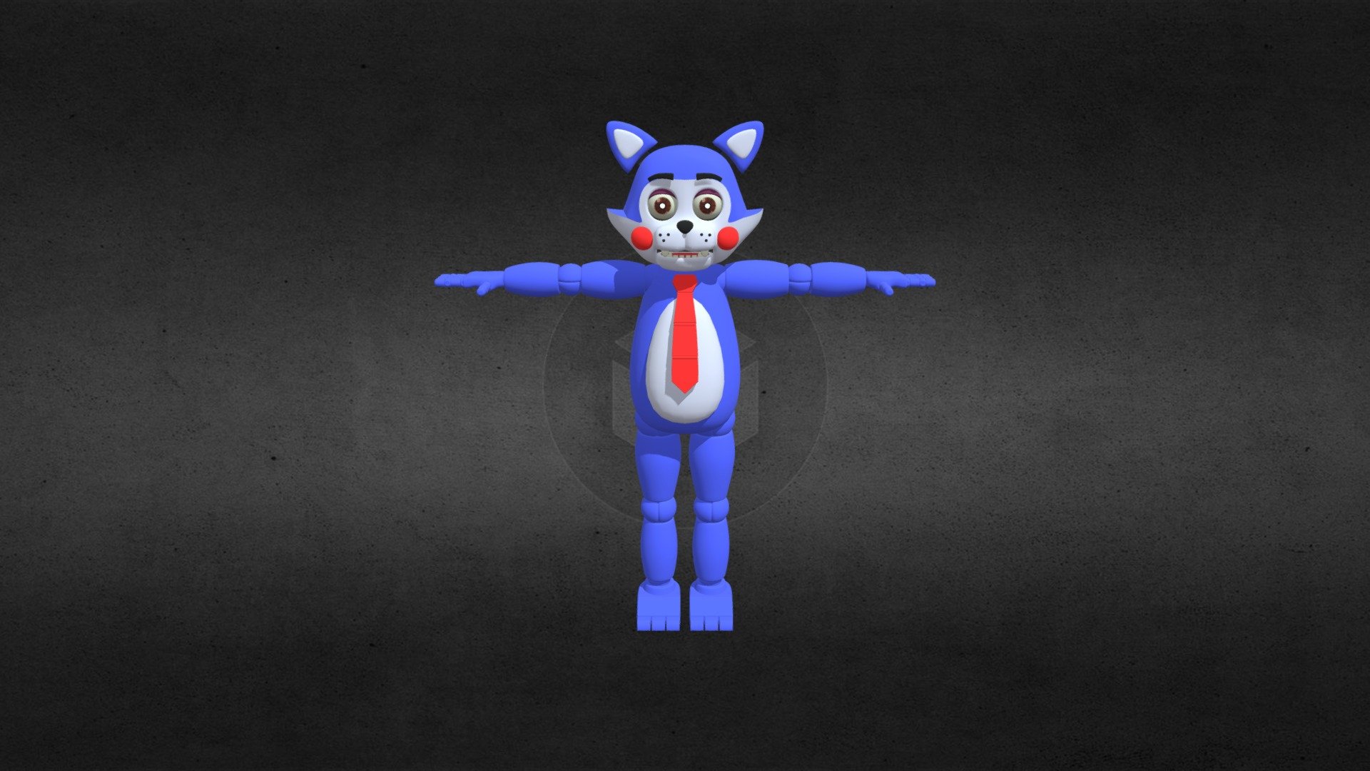 Five nights at Candy's - LowPoly CandytheCat model by BaxtheBat on