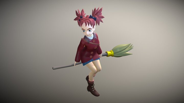 The Little Witch 3D Model