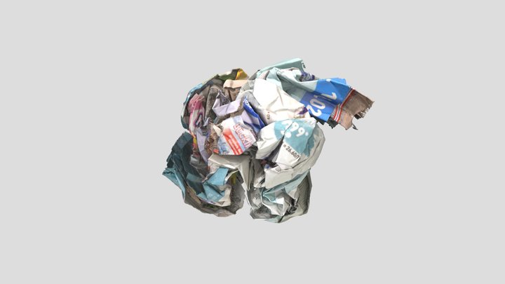 Paper Ball (free) 3D Model