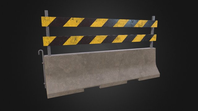Concrete Barrier v2_1 3D Model