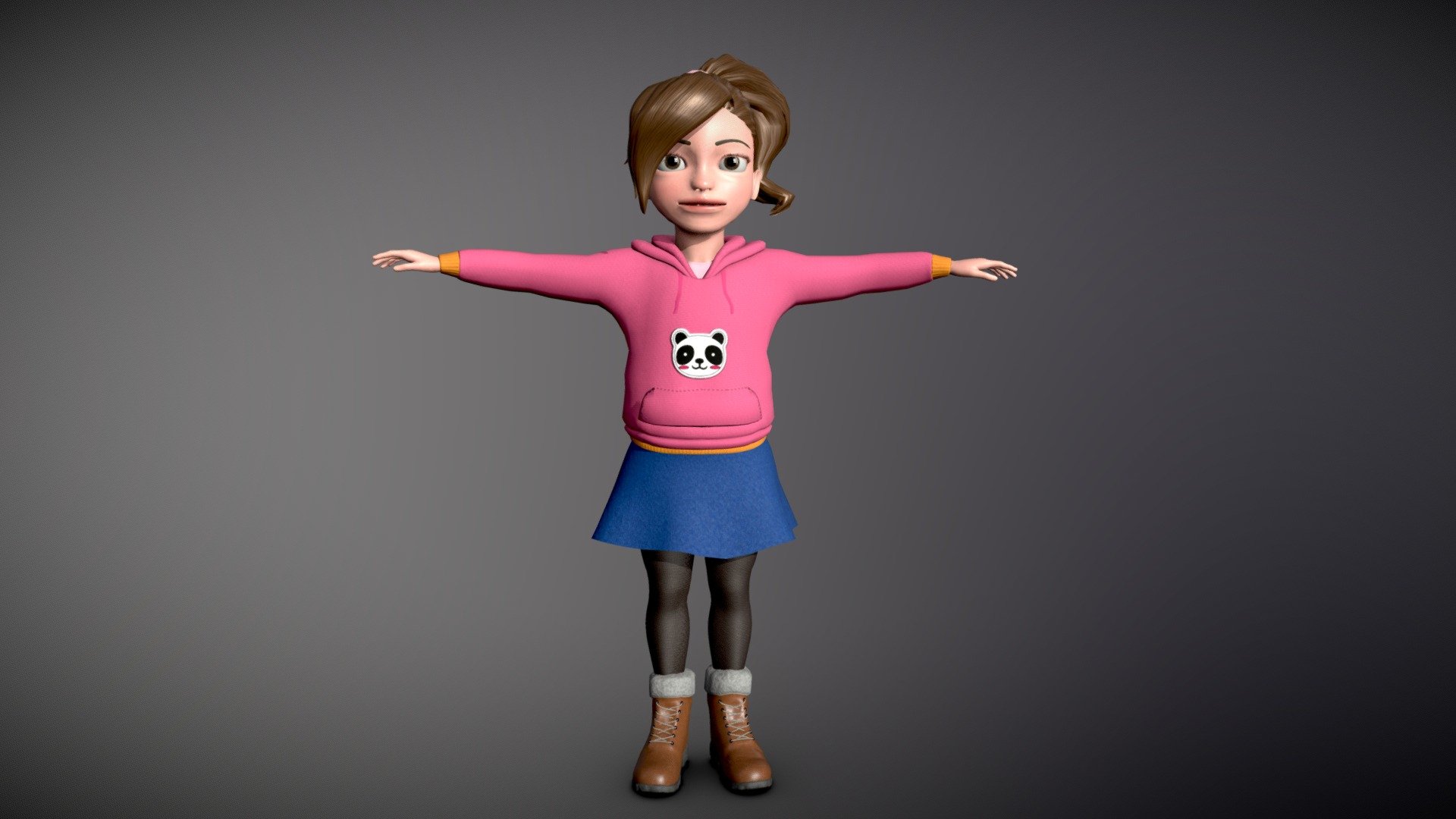 "Little Girl" 3D Model. 