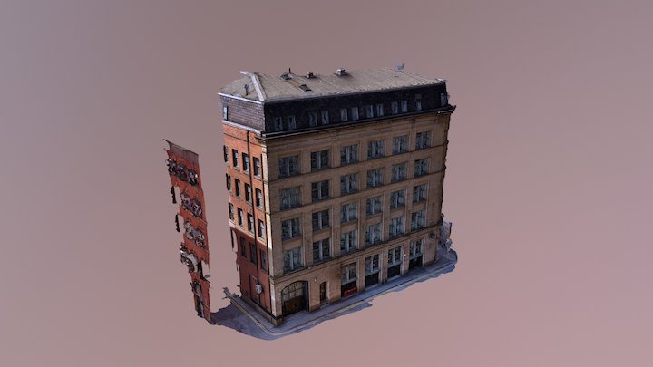 Building facade in Manchester 3D Model