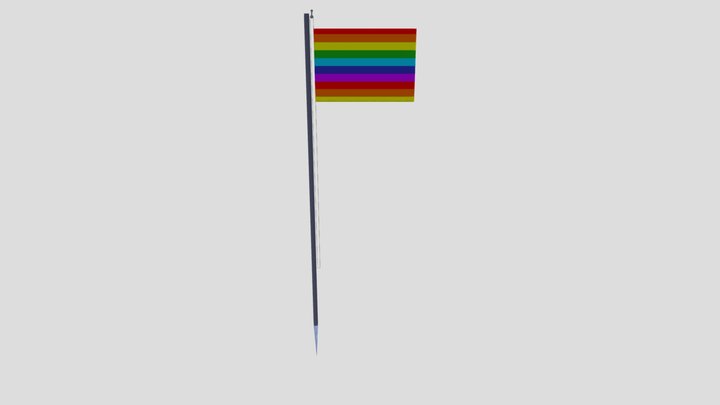 flag of pride and rainbows 3D Model