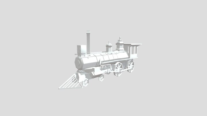 Wild west train (untextured) 3D Model