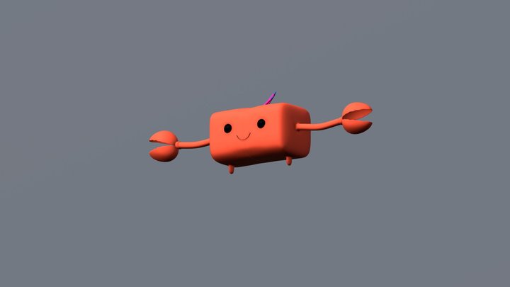 Crab Mascot 3D Model