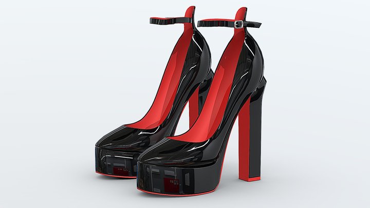 High Heels 02 (Black) 3D Model