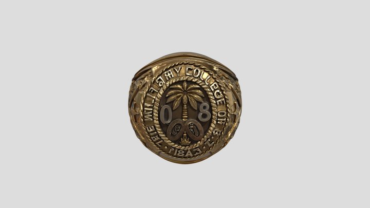 Military College Ring 3D Model