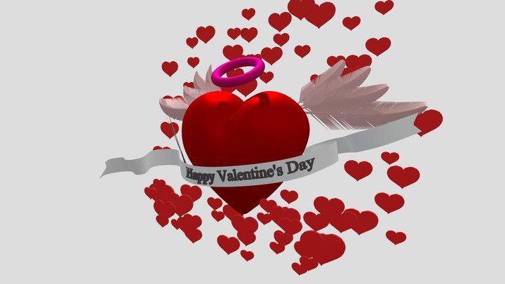 Heart Valentines Day OBJ 3D Model