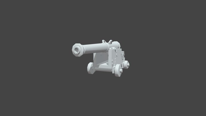 Cannon Low Poly Updated 3D Model
