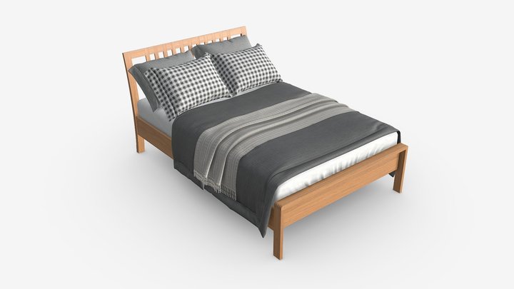 Double Bed Ercol Bosco 3D Model