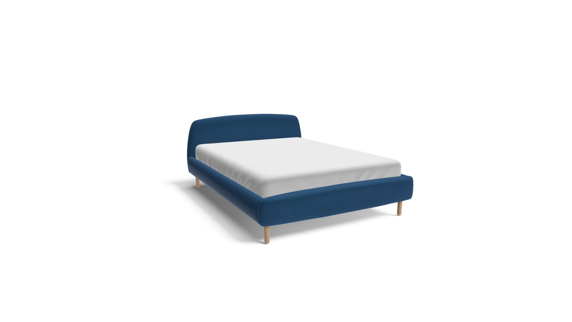 Jonah Double Bed, Cobalt Velvet