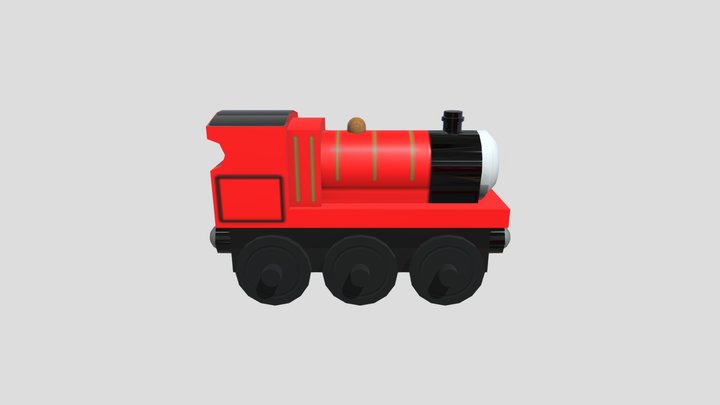 Wooden Train - James 3D Model