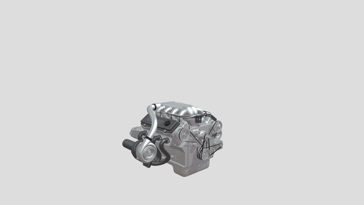 V8 Engine 3D Model