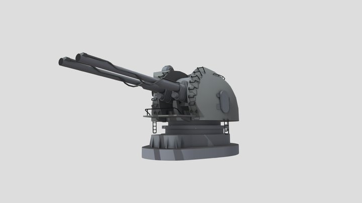 AK-130 Naval Gun 3D Model