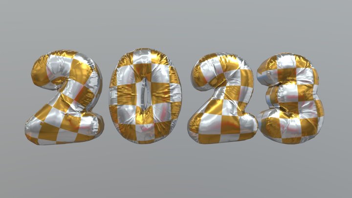 2023 balloons 3D Model