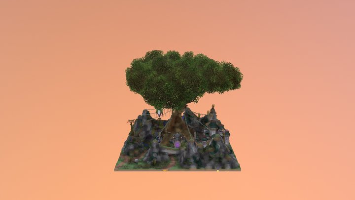 Fantasy tree hub! (4 portals) [300x300] 3D Model