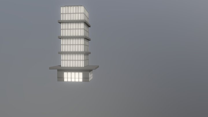 Building_glass_low_poly_blender_Fbx 3D Model
