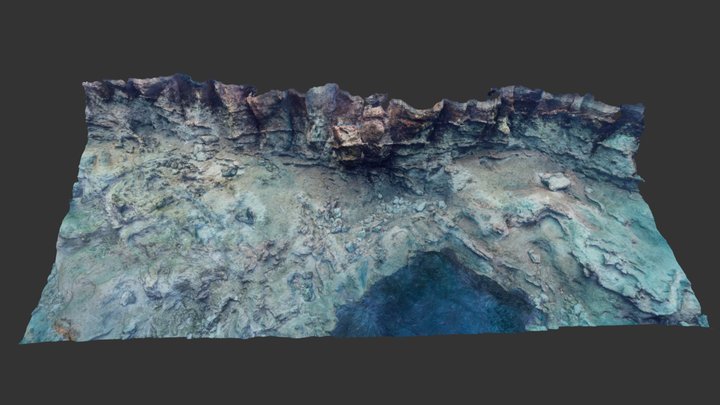 Submerged coastline 3D Model