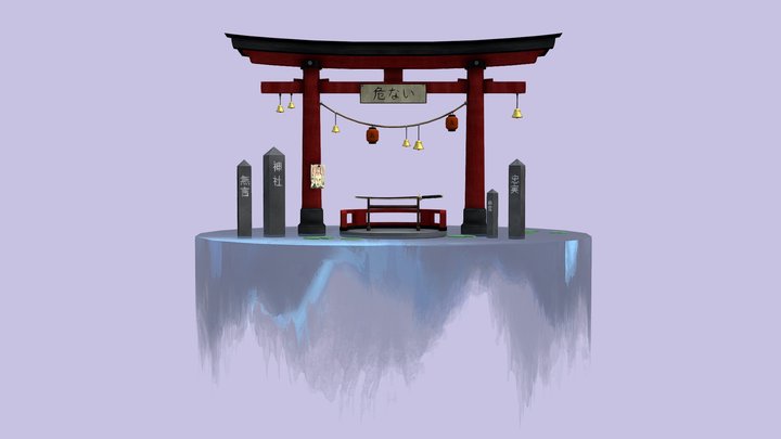 Katana Shrine 3D Model