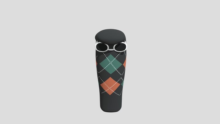 Calcetin Con Rombos Man (31 minutos) 3D Model