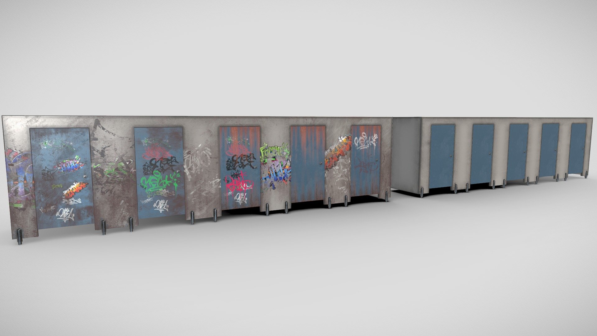 Toilet cubicles - Buy Royalty Free 3D model by Sousinho [7a9cdc9 ...