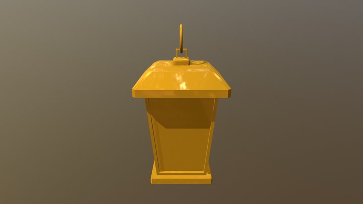 Untextured Lantern 3D Model