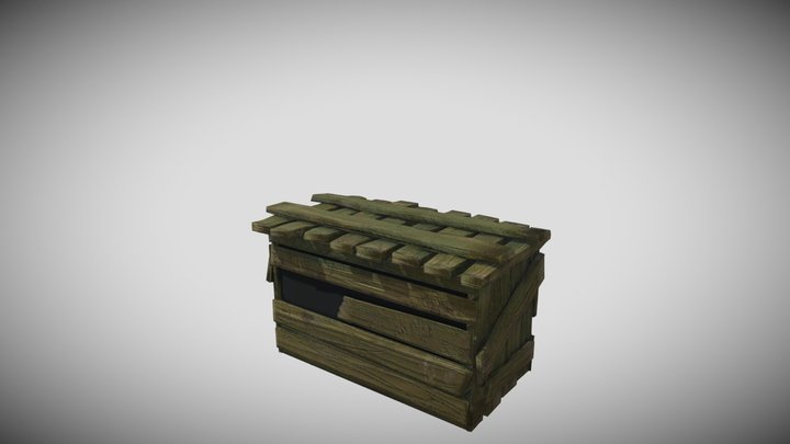 Wooden Box 3D Model