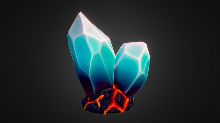 Low Poly Crystal 3D Model