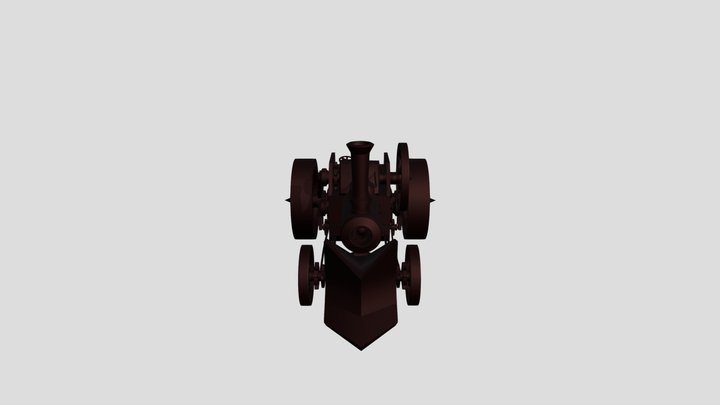 Traction_engine_low_high_export 3D Model