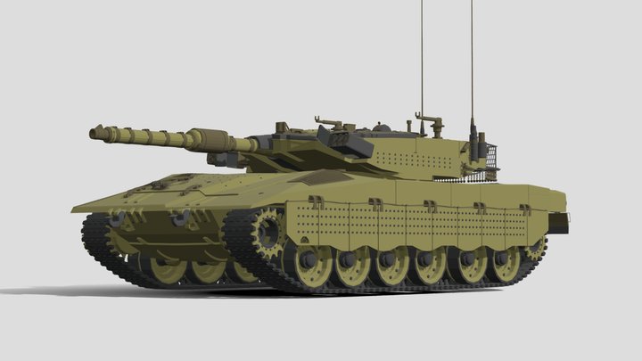 Merkava MK3 Draft XYZ (Course work) 3D Model