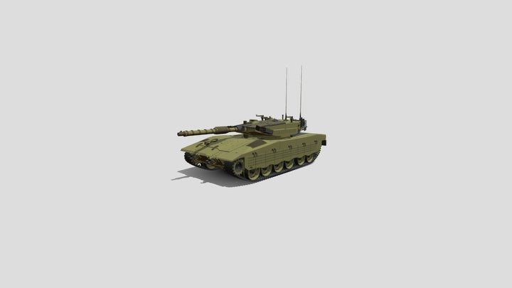 Merkava MK3 Draft XYZ (Course work) 3D Model