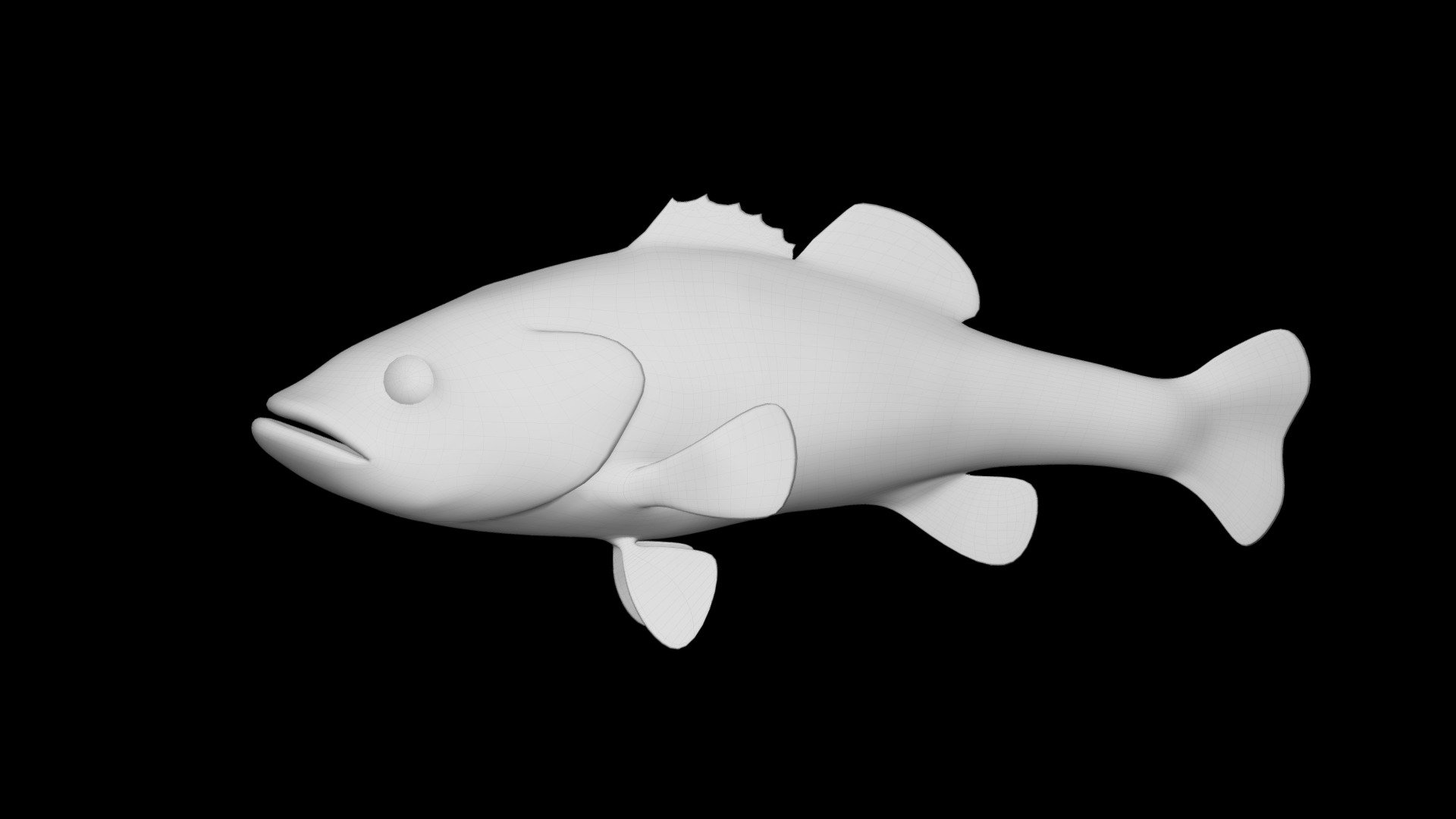 Model 67B - Largemouth Bass - Mesh Only