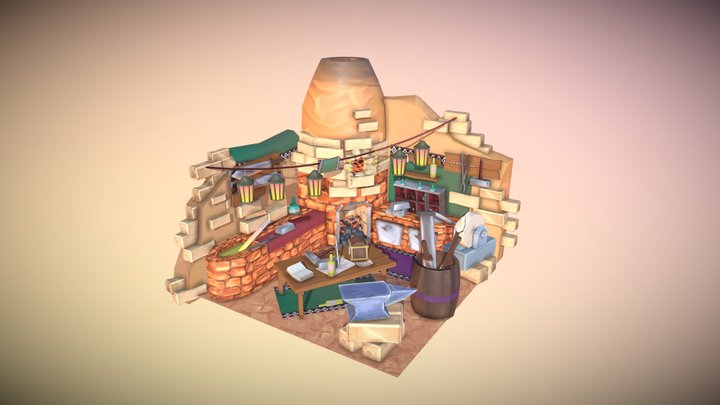 DAEcrib - Desert Forge 3D Model